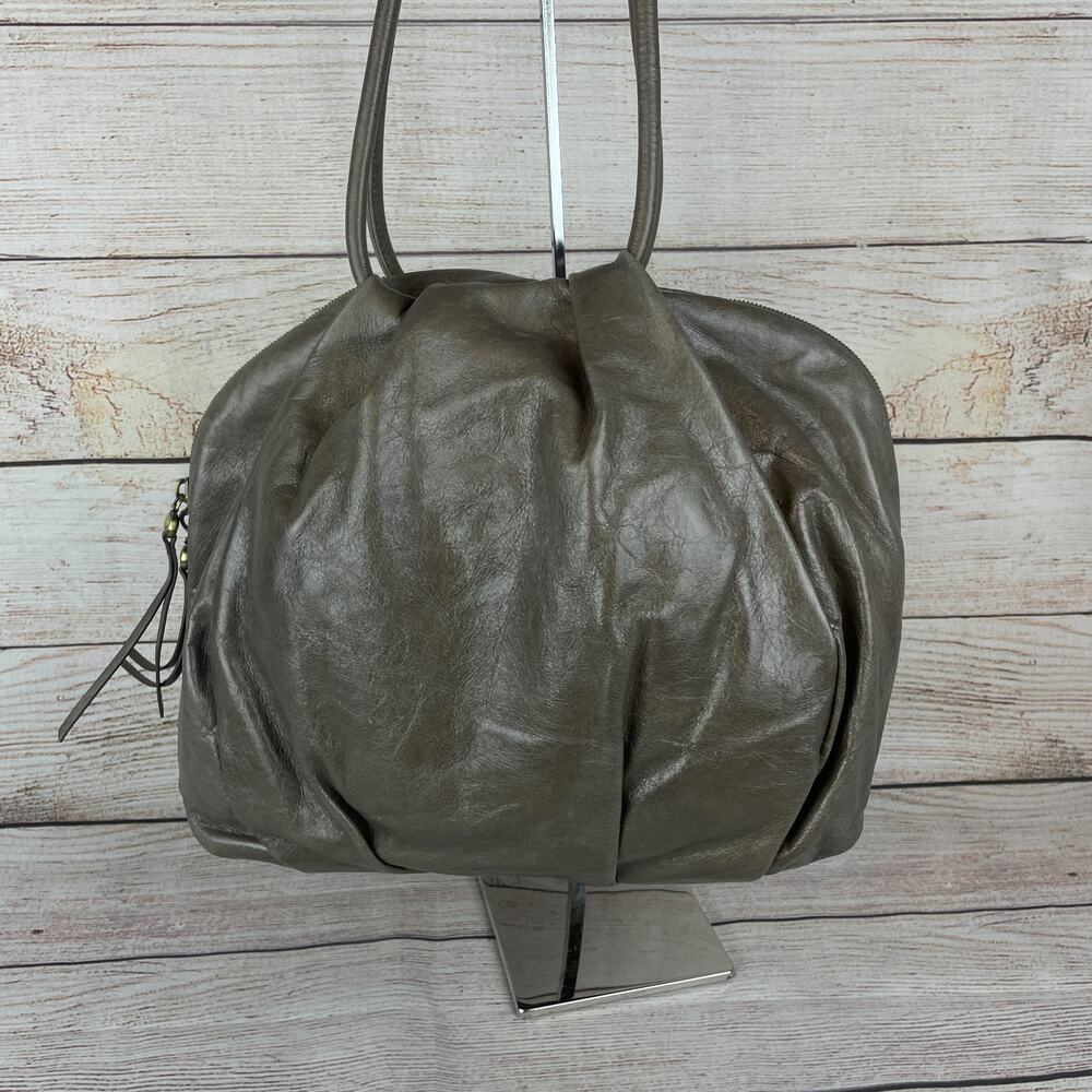 Hobo Divine Leather Slouchy Hobo Bag Dark Gray - Picture 4 of 9